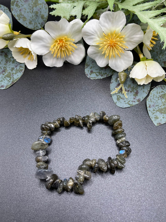 Labradorite Chip Bracelet