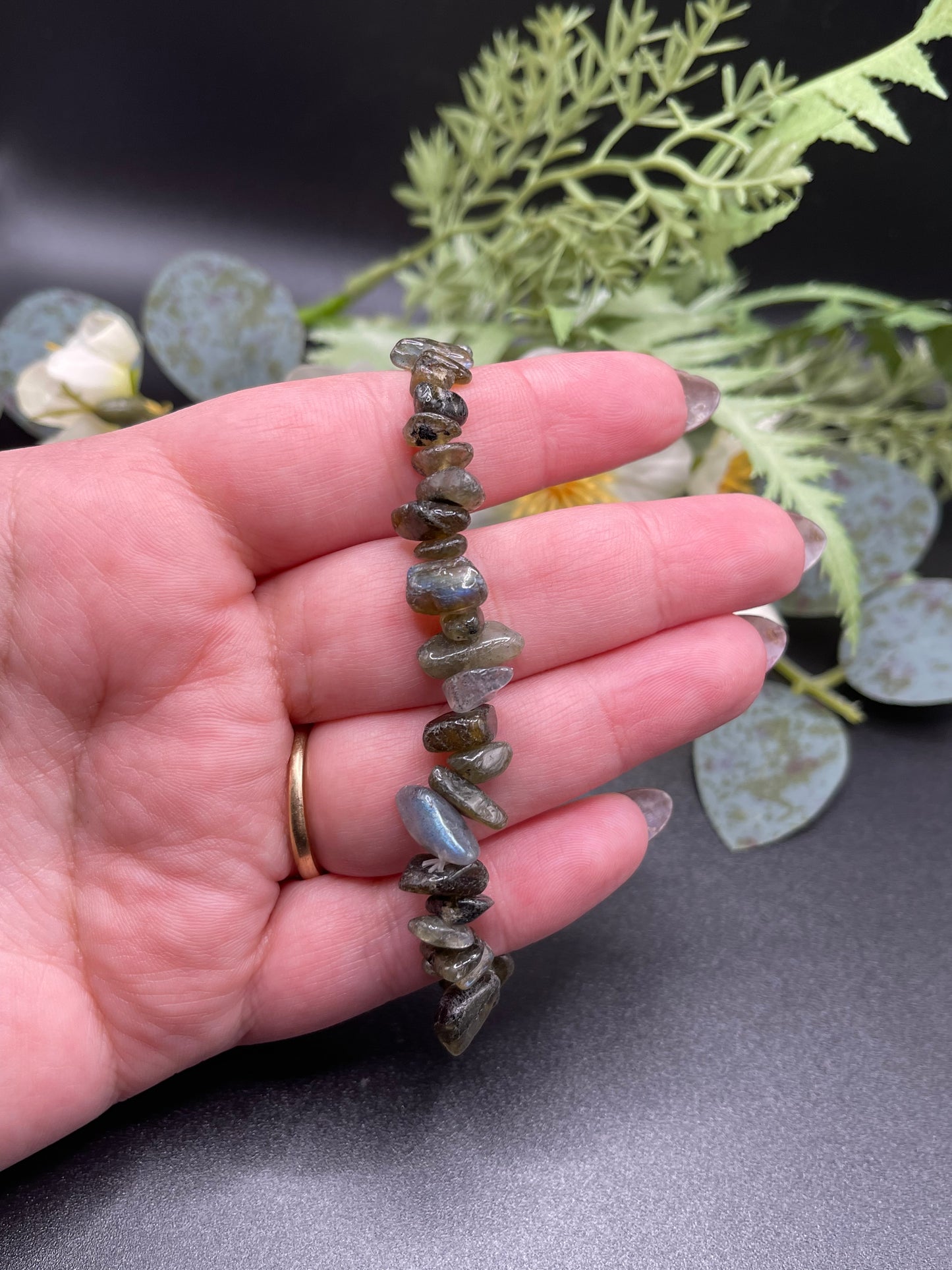 Labradorite Chip Bracelet