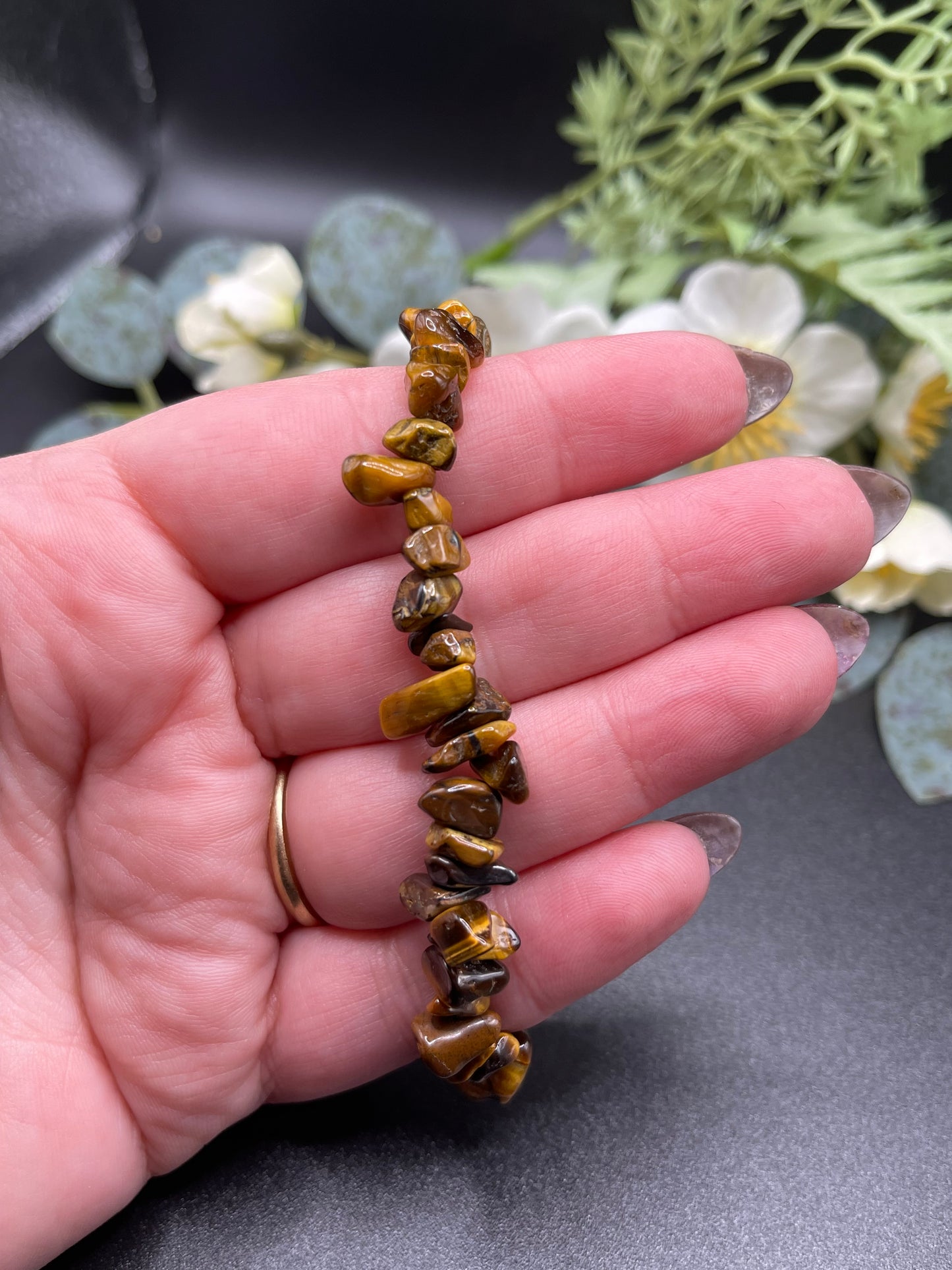 Tigers Eye Chip Bracelet