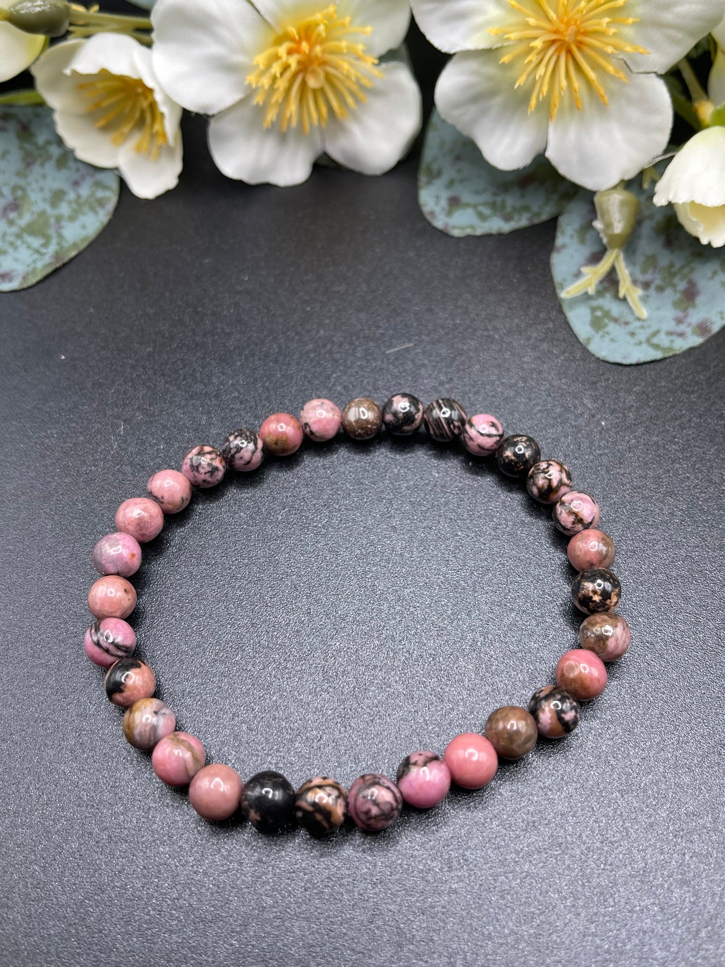 Rhodonite Bead Bracelet