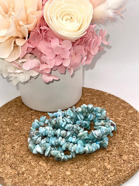 Larimar Chip Bead Bracelet