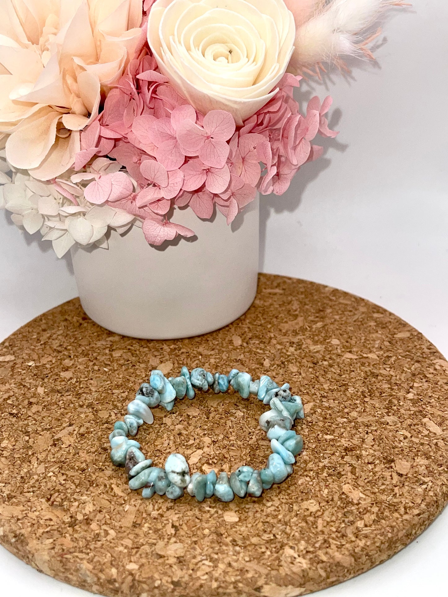 Larimar Chip Bead Bracelet