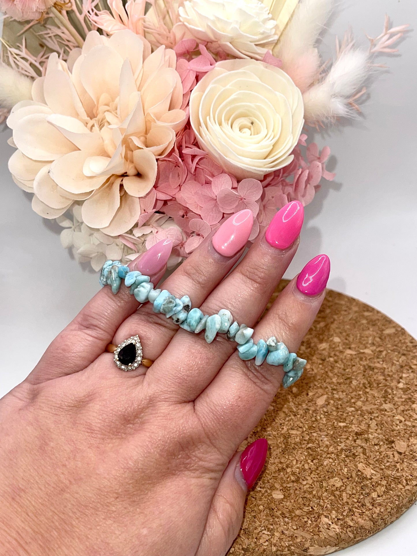 Larimar Chip Bead Bracelet