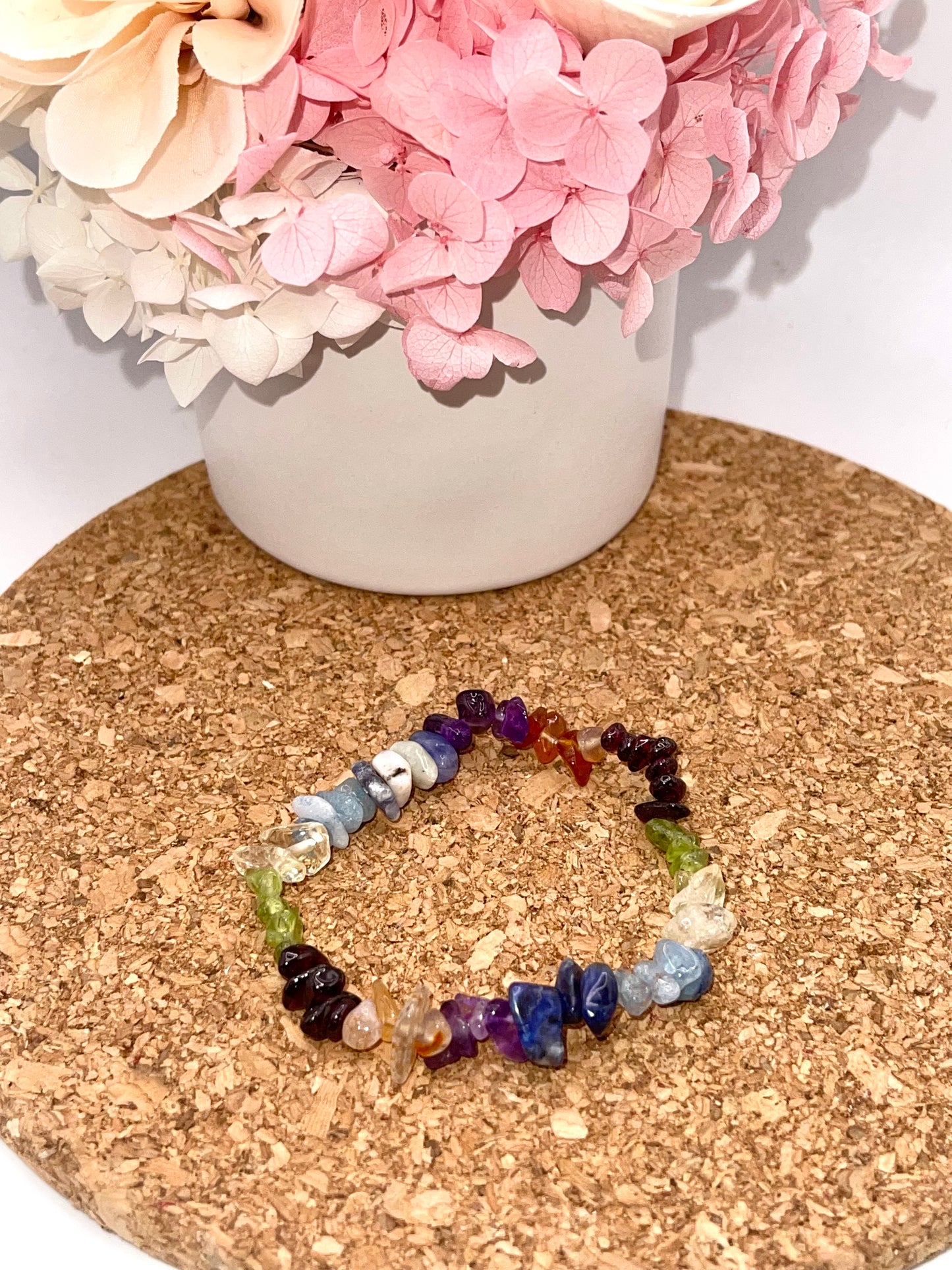 Chakra Chip Bead Bracelet