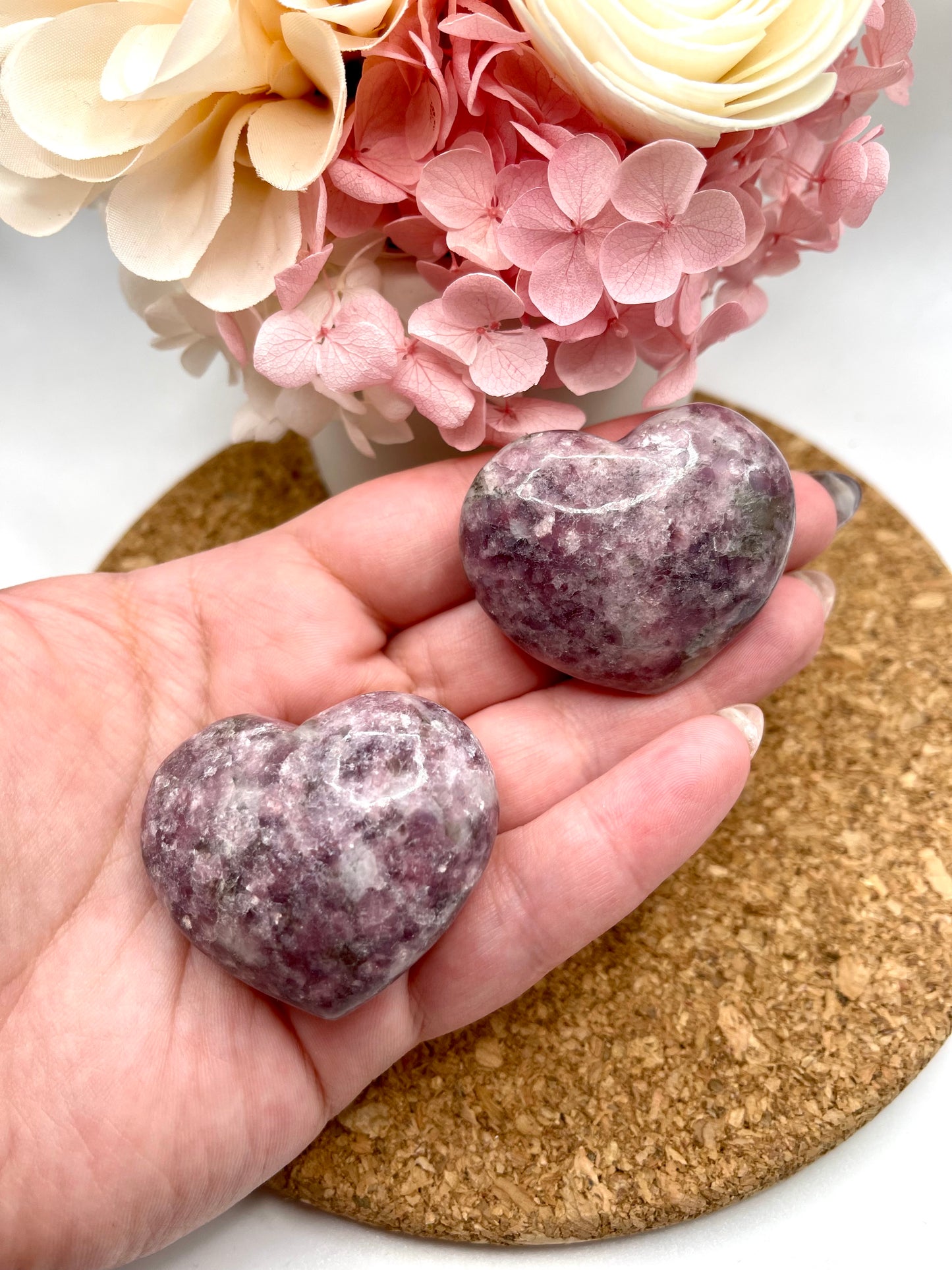 Lepidolite Heart