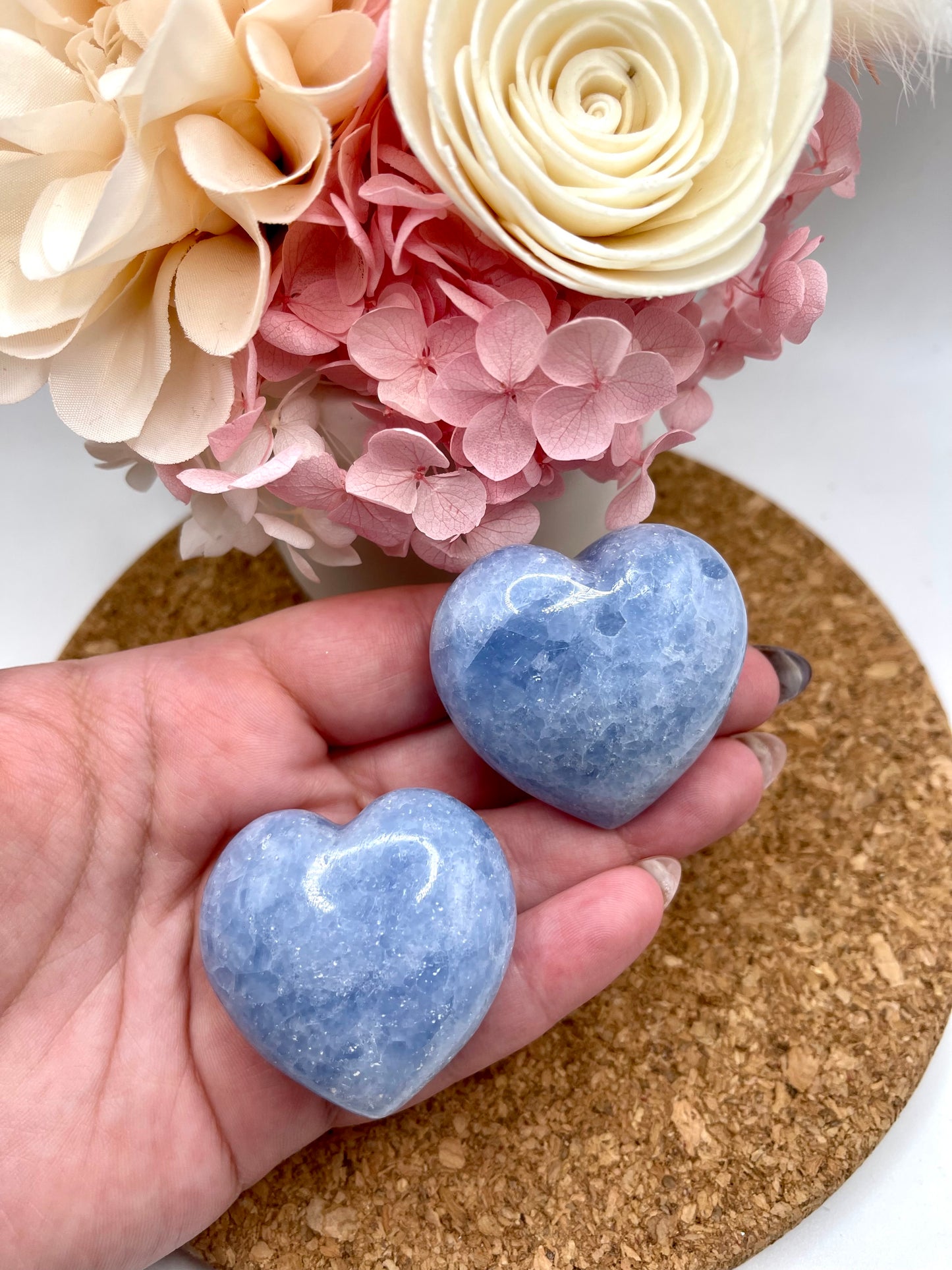 Blue Calcite Heart