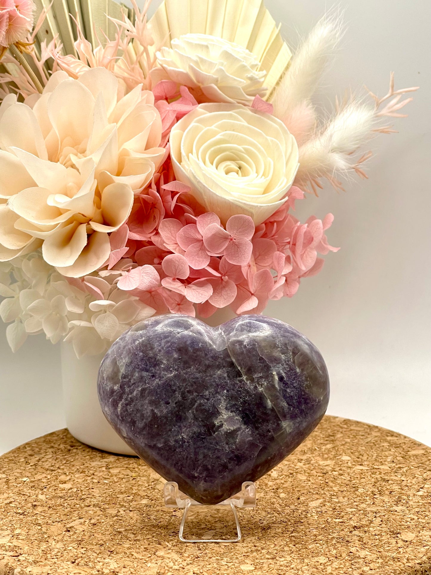 Lepidolite Heart