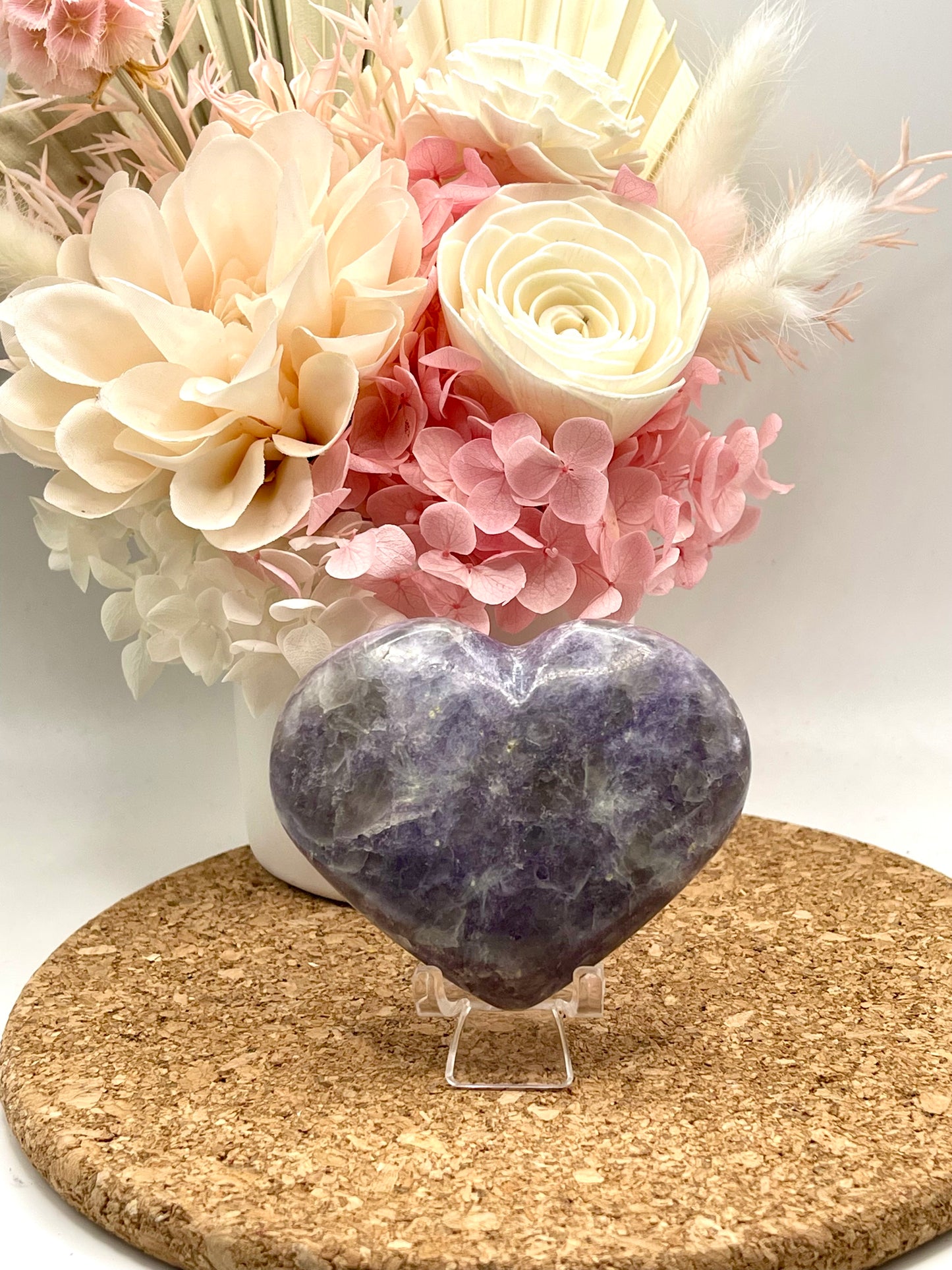 Lepidolite Heart