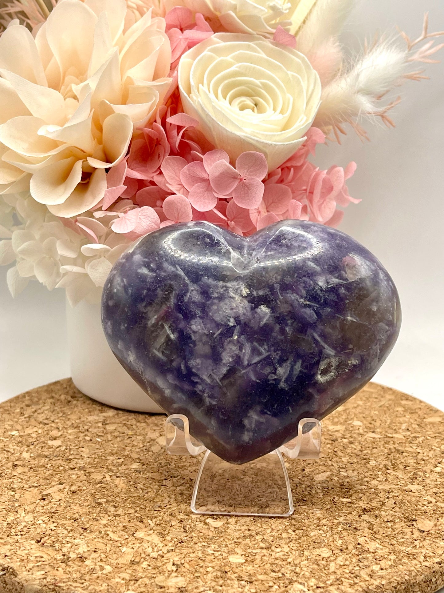 Lepidolite Heart