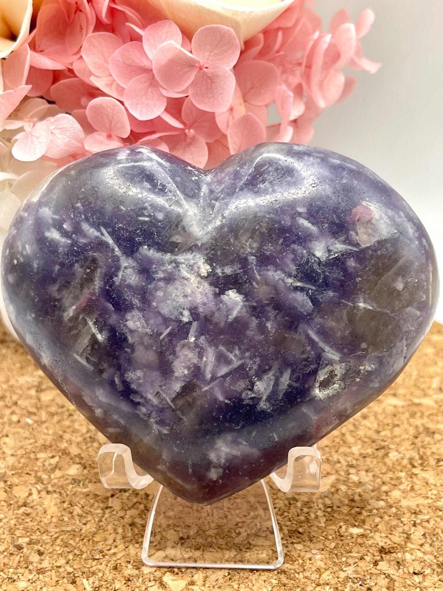 Lepidolite Heart