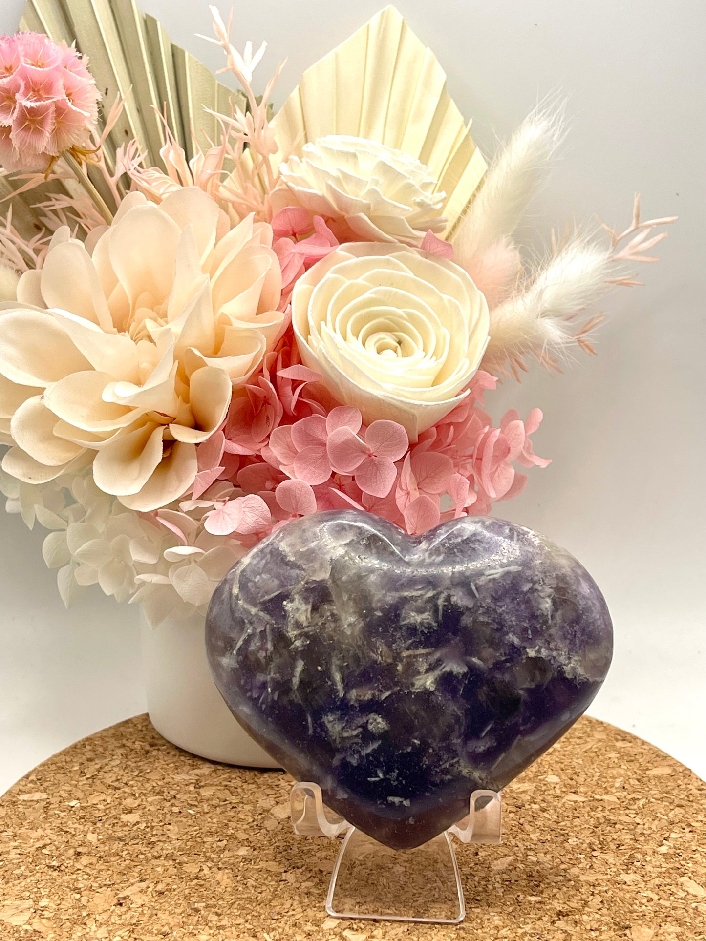 Lepidolite Heart