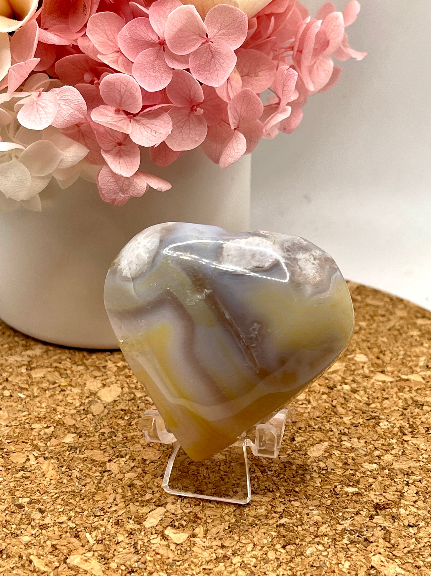 Flower Agate Heart (low grade)