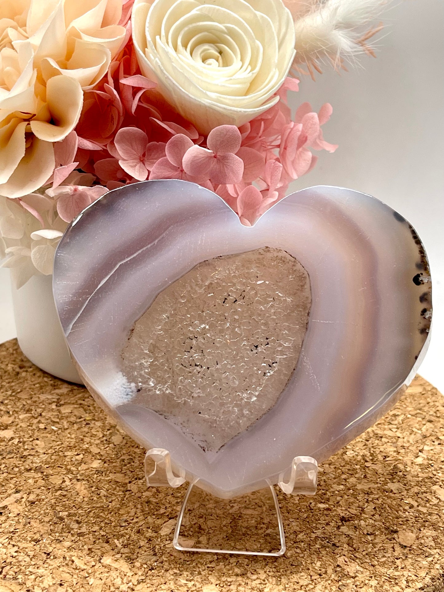 Druzy Agate Heart