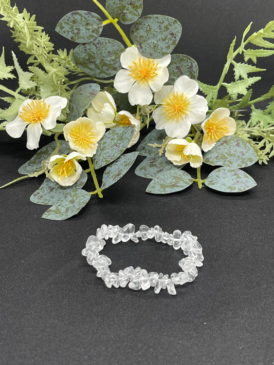 Clear Quartz Chip Bracelet