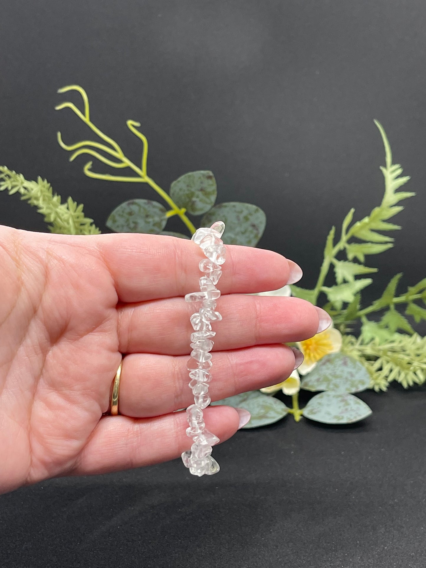 Clear Quartz Chip Bracelet