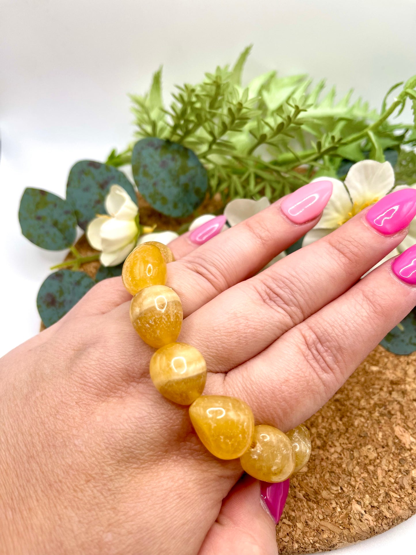 Orange Calcite Tumble Bracelet