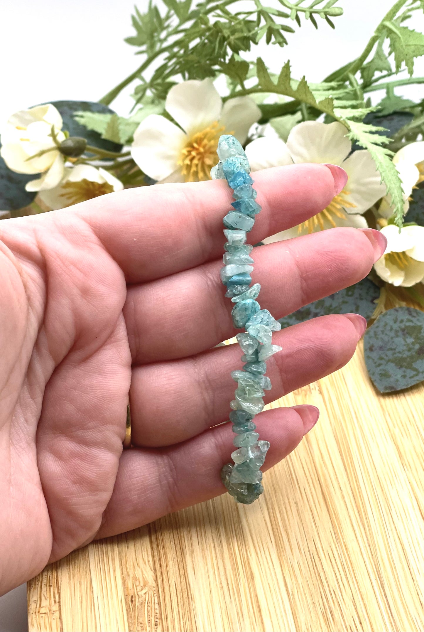 Aquamarine Chip Bracelet