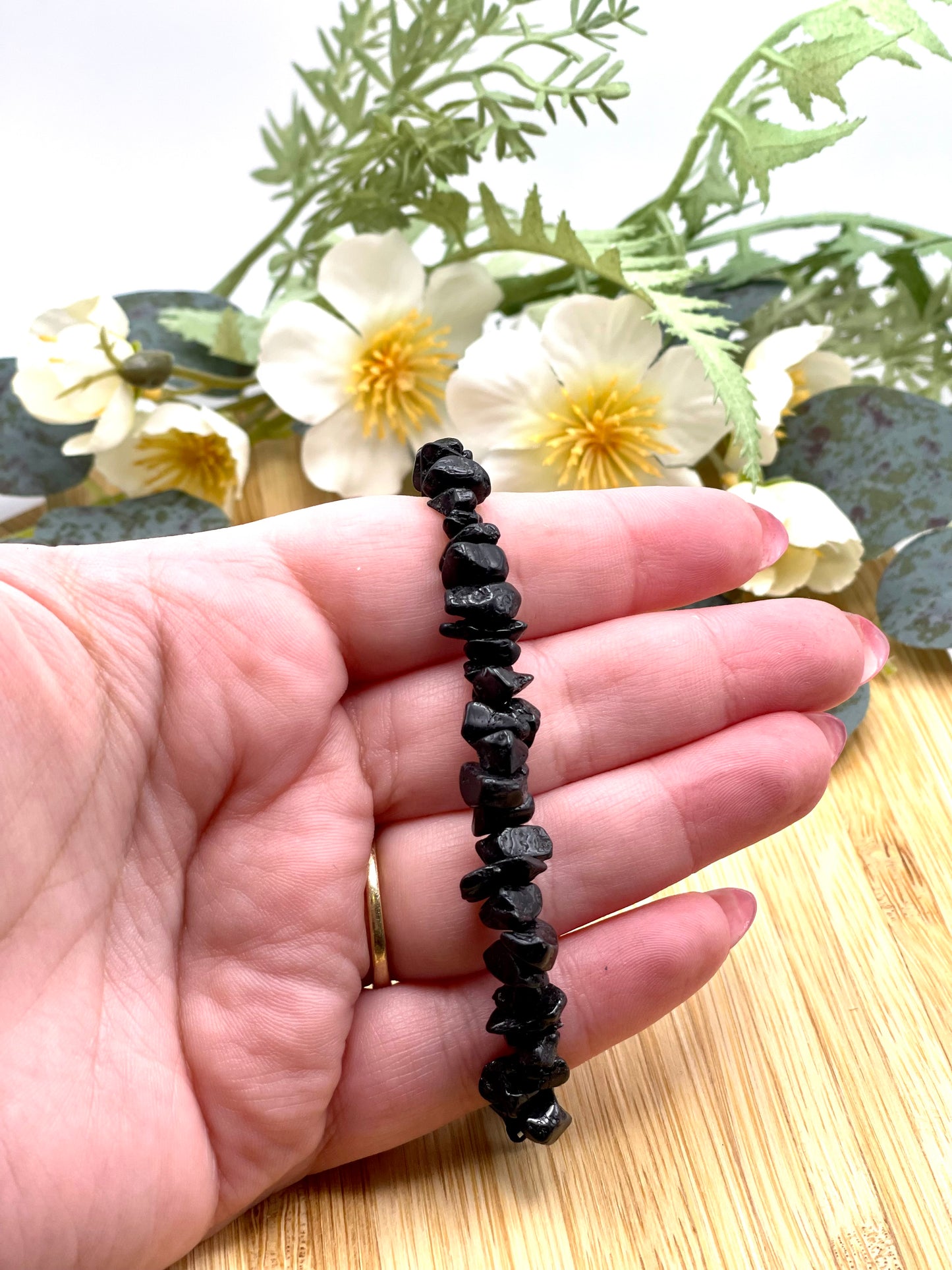 Black Tourmaline Chip Bracelet