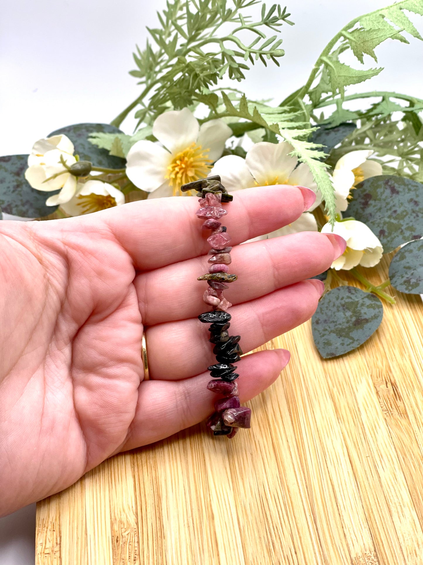 Mixed Tourmaline Chip Bracelet