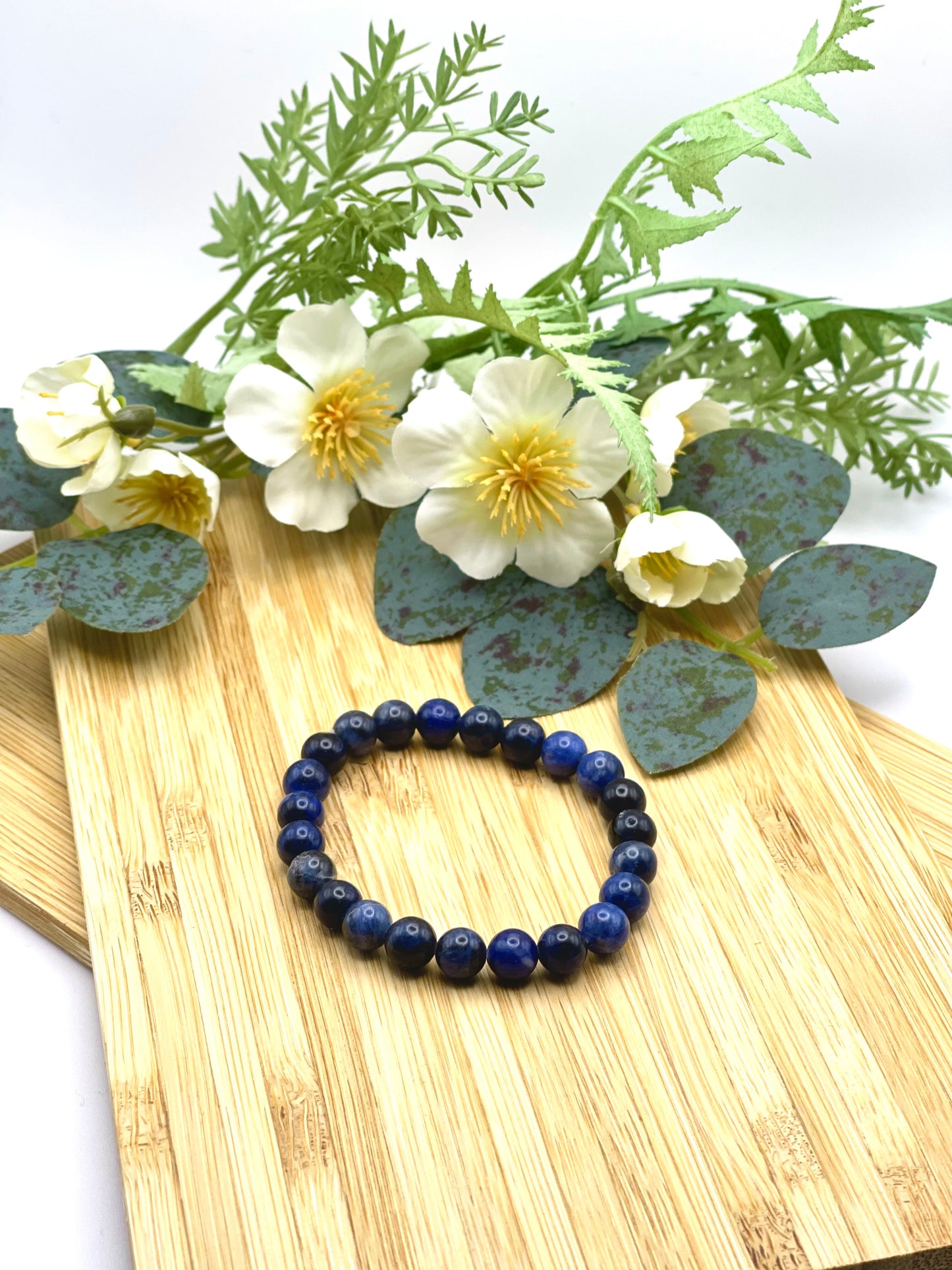 Sodalite Bead Bracelet - 8mm