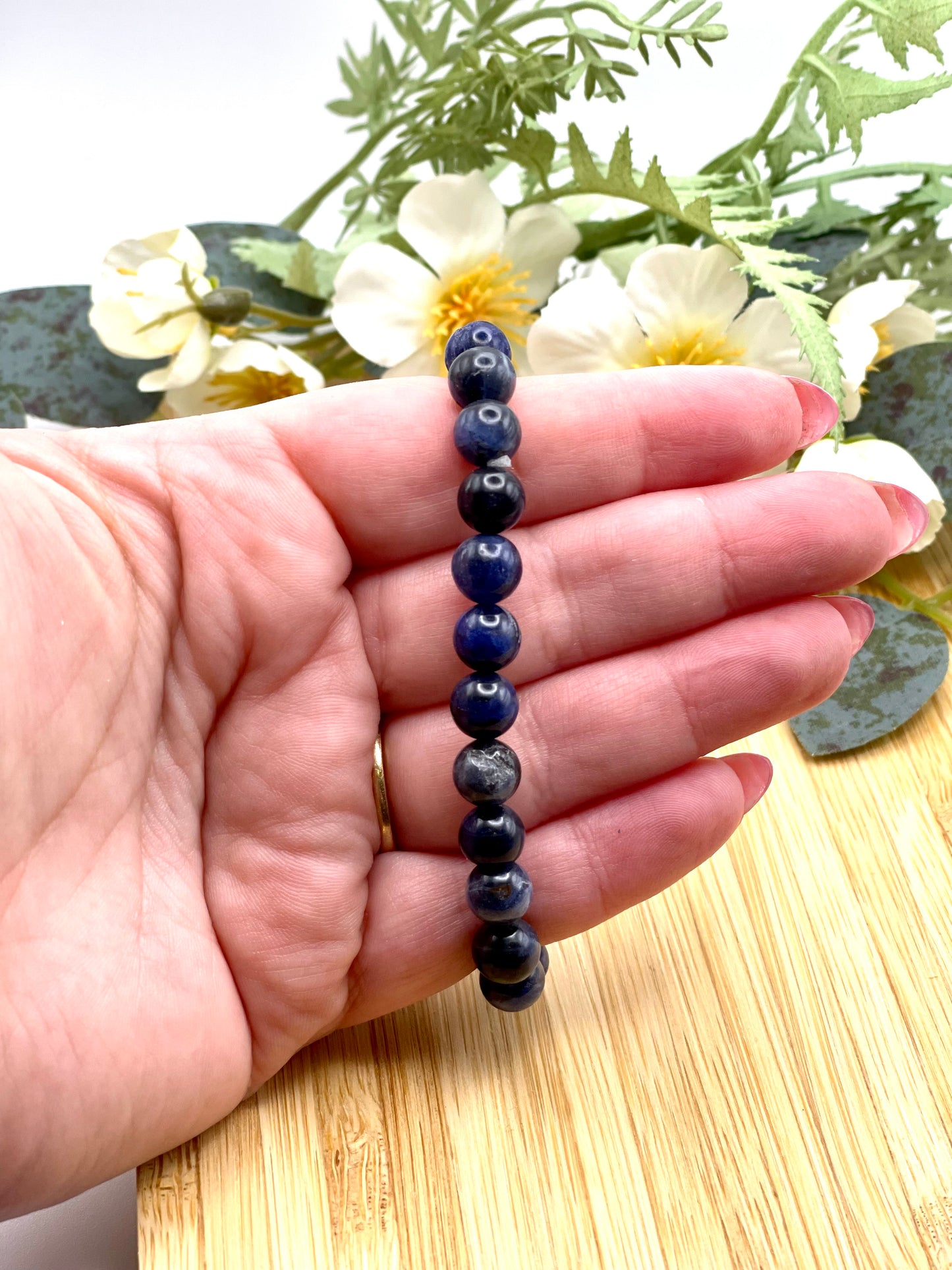 Sodalite Bead Bracelet - 8mm