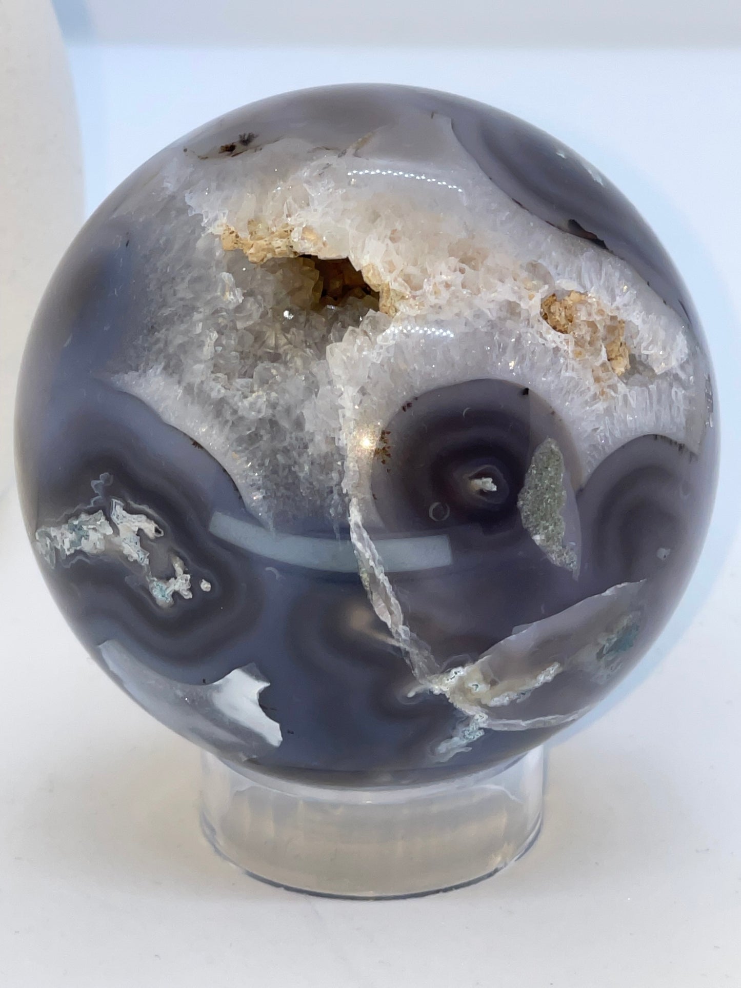 Blue Moss Agate Sphere - 60mm