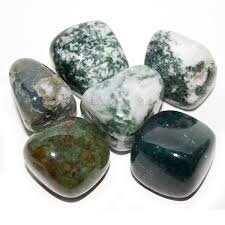 Moss Agate Tumbled Stones