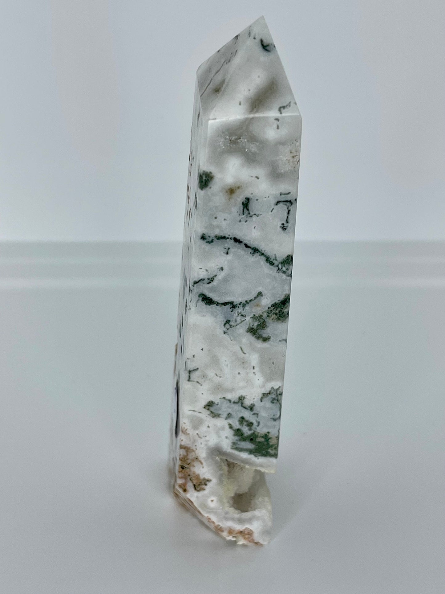 Moss Agate Druzy Tower