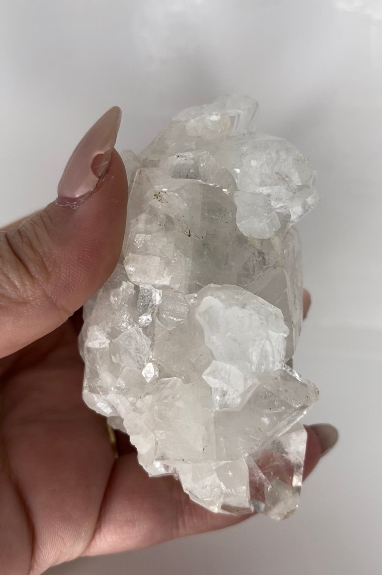 Clear Apophyllite Cluster - 200g Specimen